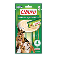Produktbild von INABA Churu Hundeleckerli Huhn und Thunfisch mit Gemüse Getreidefrei 56 g - 4 x 14 g