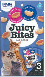 INABA Churu Juicy Bites Katzen Leckerli Huhn und Thunfisch 33,9 g - 3 x 11,3 g – Bild 1 von 10