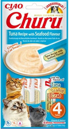 INABA Churu Katzen Leckerli Creme Thunfisch mit Meeresfrüchten 4x14g - 4 x 14 g – Bild 1 von 3