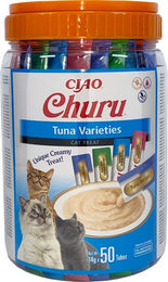 INABA Churu Katzen Leckerli Mix Variety Box Thunfisch Lachs Huhn Getreidefrei 50 x 14g - 50 x 14 g – Bild 1 von 9