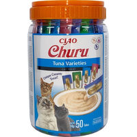 Produktbild von INABA Churu Katzen Leckerli Mix Variety Box Thunfisch Lachs Huhn Getreidefrei 50 x 14g - 50 x 14 g