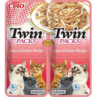 Produktbild von Inaba Churu Katzen-Leckerli Paste Thunfisch und Huhn in Brühe getreidefrei 2 x 40g - 2 x 40 g
