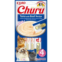 Produktbild von INABA Churu Katzenleckerli Creme Paste Thunfisch mit Rind 56 g