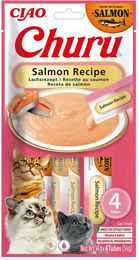 INABA Churu Katzenleckerli Lachs und Thunfisch Creme Paste für alle Altersstufen 56 g - 4 x 14 g – Bild 1 von 5