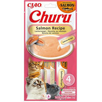 Produktbild von INABA Churu Katzenleckerli Lachs und Thunfisch Creme Paste für alle Altersstufen 56 g - 4 x 14 g