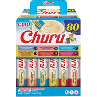 Produktbild von INABA Churu Katzenleckerlis Creme Thunfisch und Huhn Getreidefrei 80 x 14g