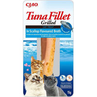 Produktbild von INABA Churu Katzenleckerlis Gegrilltes Thunfischfilet in Jakobsmuschelbrühe 15g - 15 g