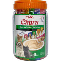 Produktbild von INABA Churu Katzenleckerlis Paste Thunfisch und Huhn 50 x 14g Getreidefrei - 50 x 14 g