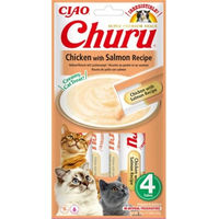 Produktbild von INABA Churu Katzensnacks Creme Huhn und Lachs 4x14g - 4 x 14 g