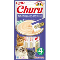 Produktbild von INABA Churu Katzensnacks Thunfisch mit Venusmuschel Paste 4x14g - 4 x 14 g