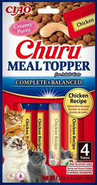 INABA Churu Meal Topper Katzen-Leckerli Huhn 4 x 14 g cremiger Futterzusatz für erwachsene Katzen - 4 x 14 g – Bild 1 von 10