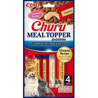 Produktbild von INABA Churu Meal Topper Katzen-Leckerli Huhn 4 x 14 g cremiger Futterzusatz für erwachsene Katzen - 4 x 14 g