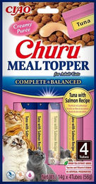 INABA Churu Meal Topper Katzenleckerlis Thunfisch und Lachs 4 x 14 g cremige Ergänzung für erwachsene Katzen - 4 x 14 g – Bild 1 von 8