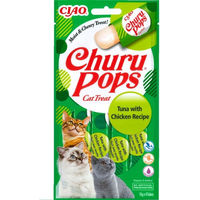 Produktbild von INABA Churu Pops Katzenleckerlis Thunfisch und Huhn getreidefrei 60 g - 48 x 15 g