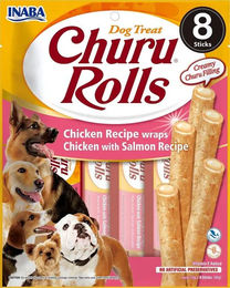INABA Churu Rolls Hundeleckerli Huhn und Lachs getreidefrei 96 g - 8 x 12 g – Bild 1 von 10