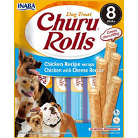 Produktbild von INABA Churu Rolls Hundeleckerli Huhn und Thunfisch getreidefrei ohne Konservierungsstoffe 96 g
