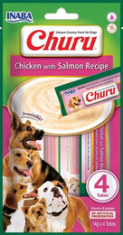 INABA Churu Schleck Snack Huhn mit Lachs getreidefrei 56 g - 4 x 14 g – Bild 1 von 12
