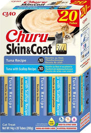 INABA Churu Skin & Coat Katzenleckerli Thunfisch für Haut und Fell 20 x 14 g - 20 x 14 g – Bild 1 von 7