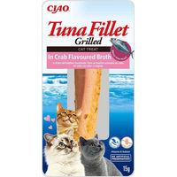 Produktbild von INABA Churu Thunfischfilet in Krabbenbrühe Katzen Leckerli 15g - 15 g