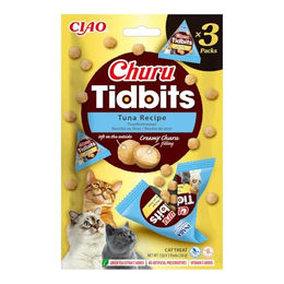 Produktbild von INABA Churu Tidbits Katzen-Leckerli Paste mit Thunfisch und Huhn getreidefrei 36g
