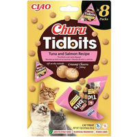 Produktbild von INABA Churu Tidbits Katzen Leckerlis mit Thunfisch, Huhn und Lachs für Kitten 96 g