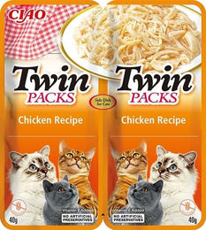 Inaba Churu Twin Pack Katzen Leckerli Huhn in Brühe getreidefrei 2x40 g - 2 x 40 g – Bild 1 von 7