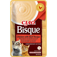 Produktbild von INABA Ciao Bisque Katzen-Leckerli Creme Paste Huhn und Rind 40g - 12 x 40 g