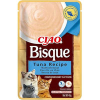 Produktbild von INABA Ciao Bisque Katzen-Nassfutter Thunfisch und Huhn Creme Leckerli 40 g - 12 x 40 g