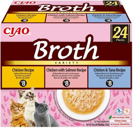 INABA Ciao Broth Katzen-Leckerli Creme Mix Huhn und Thunfisch für alle Altersstufen 24x40g – Bild 1 von 8