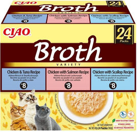 INABA Ciao Broth Katzen Leckerli Mix Huhn und Thunfisch Getreidefrei 24x40g – Bild 1 von 8