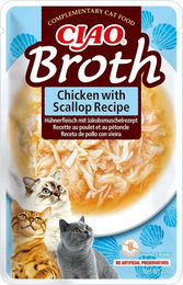 INABA CIAO Broth Katzensuppe Huhn und Jakobsmuschel Getreidefrei 40g - 12 x 40 g – Bild 1 von 13