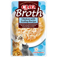 Produktbild von INABA CIAO Broth Katzensuppe Huhn und Jakobsmuschel Getreidefrei 40g - 12 x 40 g