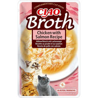 Produktbild von INABA CIAO Churu Brühe Huhn und Lachs getreidefrei Katzen Leckerli 40 g - 12 x 40 g