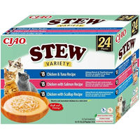 Produktbild von INABA Ciao Stew Katzen Leckerlis Creme Mix mit Huhn und Thunfisch 24x40g