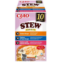 Produktbild von INABA Ciao Stew Katzen-Leckerlis Huhn und Thunfisch mit cremiger Sauce getreidefrei 10x40g