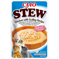 Produktbild von INABA CIAO Stew Katzenfutter Nassfutter Huhn mit Jakobsmuscheln getreidefrei 40 g - 40 g