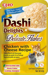 INABA Dashi Delights Delicate Flakes Katzen-Leckerli Huhn mit Fisch 40g - 40 g – Bild 1 von 9