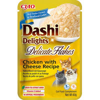 Produktbild von INABA Dashi Delights Delicate Flakes Katzen-Leckerli Huhn mit Fisch 40g - 40 g