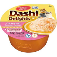 Produktbild von INABA Dashi Delights Katzen-Leckerli Huhn mit Lachs 70 g - 6 x 70 g