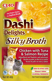 INABA Dashi Delights Silky Broth Katzen-Leckerli mit Huhn, Thunfisch und Lachs 40g - 40 g – Bild 1 von 9