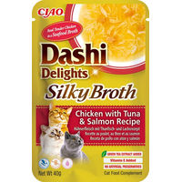 Produktbild von INABA Dashi Delights Silky Broth Katzen-Leckerli mit Huhn, Thunfisch und Lachs 40g - 40 g