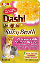 INABA Dashi Delights Silky Broth Katzenleckerli Huhn und Lachs 40g – Bild 1 von 3