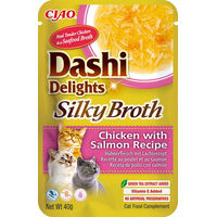 Produktbild von INABA Dashi Delights Silky Broth Katzenleckerli Huhn und Lachs 40g