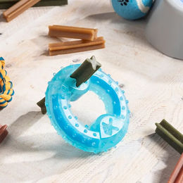 InnovaGoods Glubiz 2-in-1 Beißspielzeug für Hunde, gefrierbar, Blau, TPR – Bild 1 von 12
