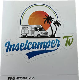 Produktbild von Inselcamper TV Sticker von Spreadshirt