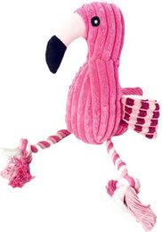 Interaktives Flamingo Plüschspielzeug für Hunde und Katzen in Rosa mit Quietschfunktion zur Zahnpflege – Bild 1 von 2