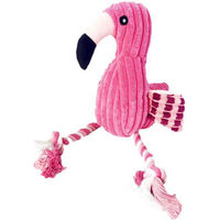 Produktbild von Interaktives Flamingo Plüschspielzeug für Hunde und Katzen in Rosa mit Quietschfunktion zur Zahnpflege