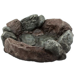 Intergarden Vogelbad Manukau Vogeltränke aus Kunstharz in Naturstein-Optik Grau Größe M – Bild 1 von 8