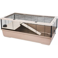 Produktbild von INTERZOO Bernie + Wood Kaninchenstall für Kaninchen und Meerschweinchen 100 cm beige grau