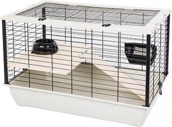 Produktbild von INTERZOO BUNNY 80 DE LUXE Kaninchenstall Grau Weiß 78 cm